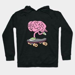 Brain Skateboarding - Funny Sarcastic Doodle Hoodie